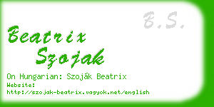 beatrix szojak business card