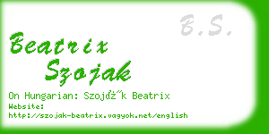 beatrix szojak business card